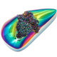 Freeform Rainbow Titanium Agate Druzy Drusy 35x20mm Cabochon US Made, 1 3/8"