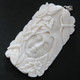 Handcrafted Goddess Butterfly Bison Bone Sterling Silver Pendant, 3 3/8"