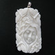 Handcrafted Goddess Butterfly Bison Bone Sterling Silver Pendant, 3 3/8"