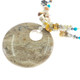 925 Silver Opulent Jasper Pendant Lemon Quartz Pearls Gem Chips Necklace, 18"
