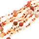 925 Silver Sale Yellow Aventurine Crystal Carnelian Sterling Art Necklace, ! 28"