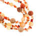 925 Silver Sale Yellow Aventurine Crystal Carnelian Sterling Art Necklace, ! 28"