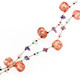 925 Silver Playful Crushed Crystal Gem Spring Lock Necklace