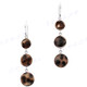 1 15/16" 925 Silver Tiger Cowry Shell French Drop Earrings