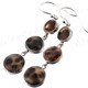1 15/16" 925 Silver Tiger Cowry Shell French Drop Earrings