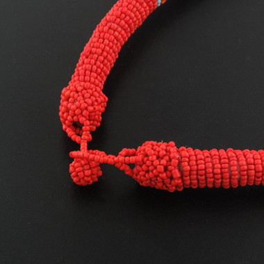 Ethnic Style Handbeaded Turquoise Beads Choker Necklace