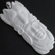 925 Silver Handcarved Wolf Indian Chief Bison Bone Sterling Pendant, 3 1/8"