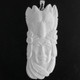 925 Silver Handcarved Wolf Indian Chief Bison Bone Sterling Pendant, 3 1/8"