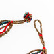 Long Handmade Mother Of Pearl Red Bronze Peacock Seed Bead Necklace