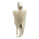 925 Silver Hand Carved Eagle Head Deer Antler Sterling Pendant, 1 1/4"