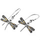 925 Silver Bali Handmade Dragonfly 18k Gold Plated Sterling Earrings, 7/8"