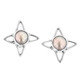925 Silver Biwa Pearl Sterling Post Earrings, 11/16"