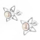 925 Silver Biwa Pearl Sterling Post Earrings, 11/16"