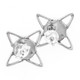 925 Silver Biwa Pearl Sterling Post Earrings, 11/16"
