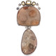 925 Silver Bold Fossil Coral Citrine Sterling Pendant, 3 3/8"