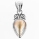 925 Silver Champagne Mabe Pearl Sterling Pendant, 1 3/16"