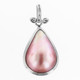 925 Silver 19mm Teardrop Pink Mabe Pearl Sterling Pendant, 1 3/16"