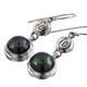 925 Silver Peacock Biwa Freshwater Pearl Sterling Earrings, 1"
