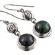 925 Silver Peacock Biwa Freshwater Pearl Sterling Earrings, 1"