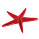 Deep Red Real Seastar Starfish In Resin Focal Bead Cab Cabochon,2"
