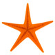 Orange Real Seastar Starfish In Resin Focal Bead Cab Cabochon, 1 3/8"