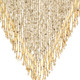 Chandelier Khaki Beige Handmade Seed Beads Pyramid Fringe Bib Tassel Necklace
