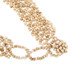 Chandelier Khaki Beige Handmade Seed Beads Pyramid Fringe Bib Tassel Necklace