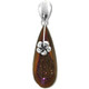 925 Silver Us-made Chocolate Brown Titanium Druzy Sterling Pendant, 2"