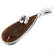 925 Silver Us-made Chocolate Brown Titanium Druzy Sterling Pendant, 2"