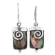 925 Silver Iridescent Mother Of Pearl Shell Sterling Earrings, 11/16"