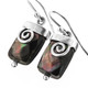 925 Silver Iridescent Mother Of Pearl Shell Sterling Earrings, 11/16"