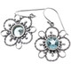 925 Silver Lavish Blue Topaz Sterling Earrings, 1/2"