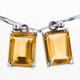 925 Sterling Silver 9x7mm Citrine Sterling Earrings, 3/8"