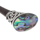 925 Silver Hairpin Hair Pin Wood Paua Abalone Sterling Filigree Hairpin, 7"