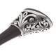 925 Silver Hairpin Hair Pin Wood Paua Abalone Sterling Filigree Hairpin, 7"