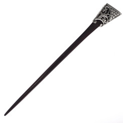 925 Silver Hairpin Hair Pin Wood Mother Of Pearl Sterling Filigree Hairpin, 7"