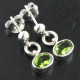 925 Sterling Silver Peridot Sterling Post Earrings, 9/16"