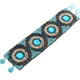 Cool Turquoise Peacock Beige Fashion Seed Beads Bracelet, 1 3/4"