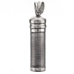 925 Silver Handmade Sterling Prayer Locket Prayer Box Pillbox Pendant, 1 5/8"