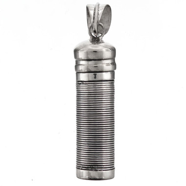 925 Silver Handmade Sterling Prayer Locket Prayer Box Pillbox Pendant, 1 5/8"