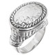 925 Silver Heavy Bali Hand Crafted Hammered Basket Weave Sterling Sz 7 Ring