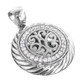 925 Silver Sparkling Bali Handcrafted Sterling Pendant, 1 1/16"