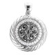 925 Silver Sparkling Bali Handcrafted Sterling Pendant, 1 1/16"