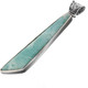 925 Silver 3 1/8 Freeform Dominican Republic Larimar Sterling Pendant