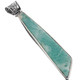 925 Silver 3 1/8 Freeform Dominican Republic Larimar Sterling Pendant