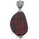 925 Silver Genuine Iridescent Canadian Ammolite Sterling Pendant,  1 3/4