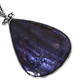 925 Silver Genuine Iridescent Canadian Ammolite Sterling Pendant,  1 5/8