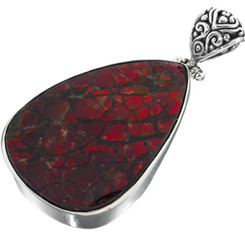 925 Silver Genuine Iridescent Canadian Ammolite Sterling Pendant,  2