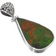 925 Silver Genuine Iridescent Canadian Ammolite Sterling Pendant,  1 3/4
