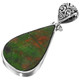 925 Silver Genuine Iridescent Canadian Ammolite Sterling Pendant,  1 3/4